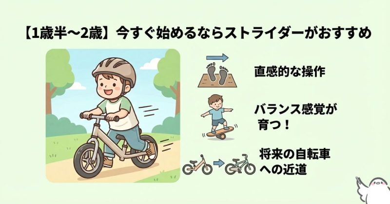 【1歳半～2歳】今すぐ始めるならストライダーがおすすめ
