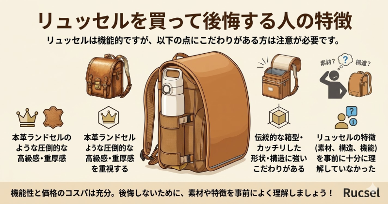 リュッセルを買って後悔する人の特徴