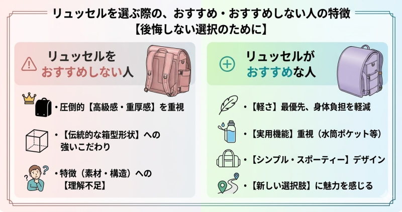 リュッセルを買って後悔する人・しない人の特徴