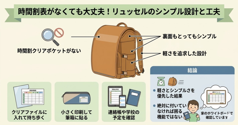 絶対にランドセルに付いていなければ困る機能」というわけではありません。