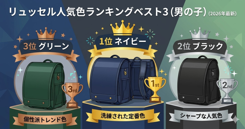 リュッセル人気色ランキングベスト3【男の子】