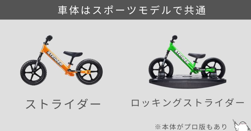 車体はストライダースポーツモデルで同じ