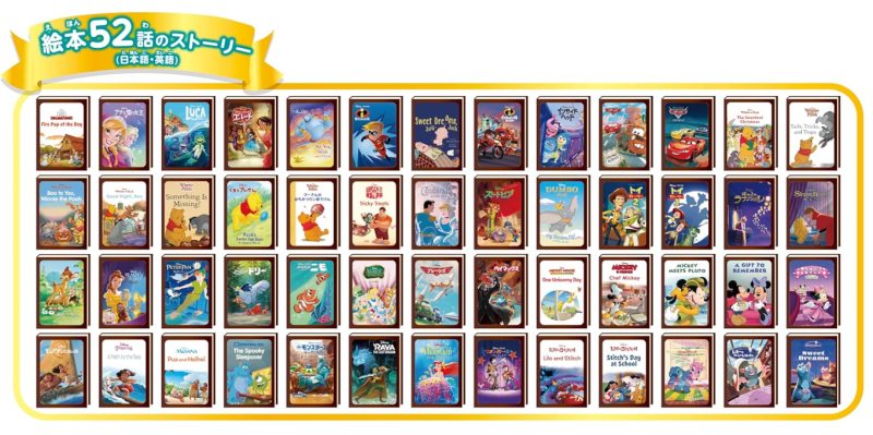 ディズニーのお話しが52話収録